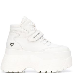 Sneakers con piattaforma di Naked Wolfe in Bianco