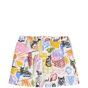 Closed White Printed Shorts