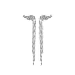 Zadig & Voltaire White Wing Chain Earrings