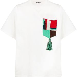 T-shirt con taschino sul petto di Jil Sander in Bianco da Uomo