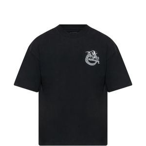 AllSaints Black Terra Oversized Graphic-Print T-Shirt for men