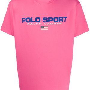 メンズ Polo Ralph Lauren ロゴ Tシャツ ピンク