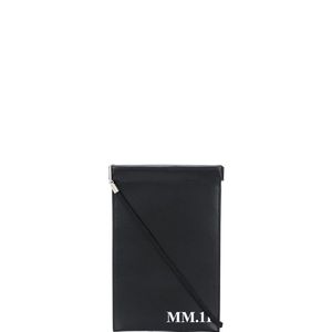 メンズ Maison Margiela Mm.11 レザーフォンポーチ ブラック
