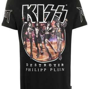 メンズ Philipp Plein プリント Tシャツ ブラック