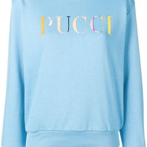 Emilio Pucci ロゴ セーター ブルー