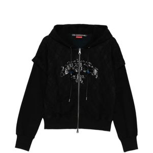 ANDERSSON BELL Black Patterned Hooded Jacket