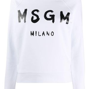 MSGM ロゴ スウェットシャツ ホワイト