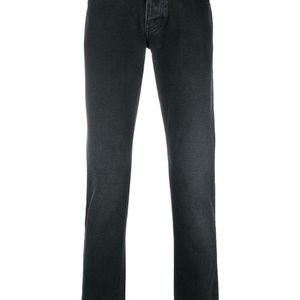 AMI Black Fit 5 Pockets Jeans for men