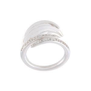 Shaun Leane Metallic Sterling Silver Feather Diamond Ring