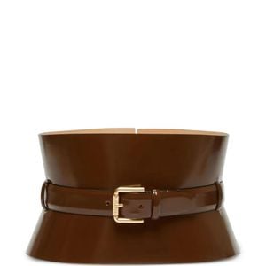 Max Mara Brown Leather Corset Belt