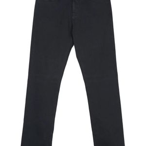 Canali Blue Logo-Patch Trousers for men