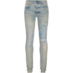 Amiri Blue Embellished Jeans for men