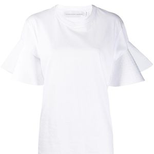 Victoria Beckham フルートスリーブ Tシャツ ホワイト