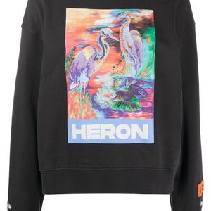 Heron Preston グラフィック スウェットシャツ ブラック