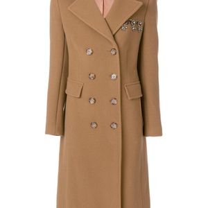 Dondup Brown Double Breasted Coat