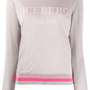 Iceberg メタリック ロゴ プルオーバー ピンク