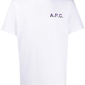 メンズ A.P.C. ロゴ Tシャツ ホワイト