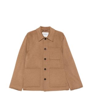 Amaranto White Button-Up Patch-Pocket Jacket for men