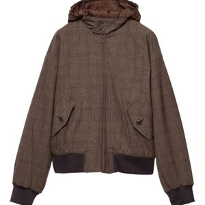 Prada Brown Wool Hooded Jacket for men