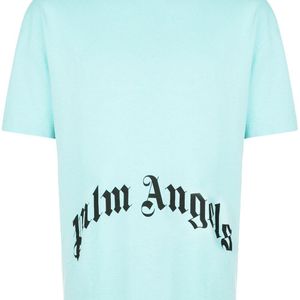 メンズ Palm Angels スカル プリント Tシャツ ブルー
