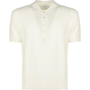 Paolo Pecora White Textured Polo Shirt for men