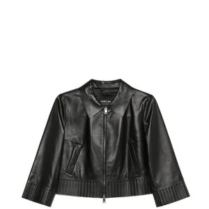 Marc Cain Black Rethink Together Leather Jacket