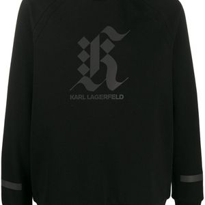 メンズ Karl Lagerfeld ロゴ スウェットシャツ ブラック