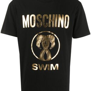 メンズ Moschino ロゴ Tシャツ ブラック