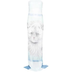 BARBARA BOLOGNA White Cat-Print Strapless Maxi Dress
