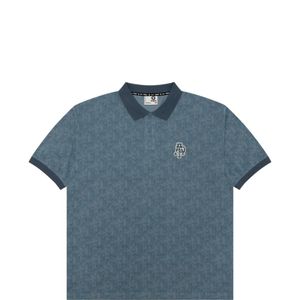 Aape By A Bathing Ape Blue Logo-Appliqué Polo Shirt for men