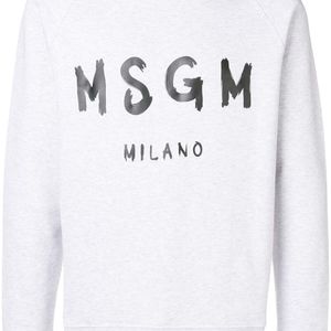 メンズ MSGM ロゴ スウェットシャツ ホワイト