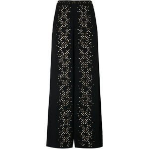 Temperley London Black Oberon Stud-Embellished Palazzo Pants