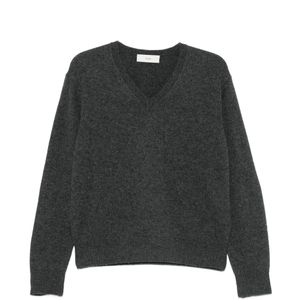 DUNST Black V-Neck Knitted Sweater