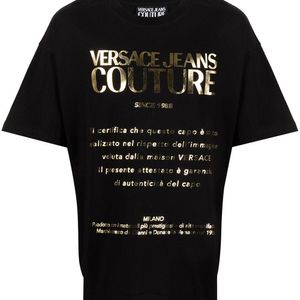 Camiseta con logo estampado Versace Jeans de hombre de color Negro