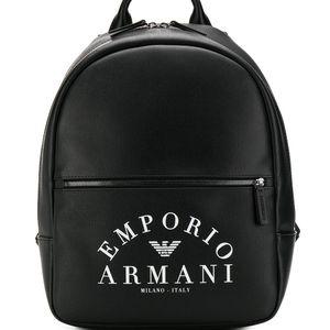 メンズ Emporio Armani ロゴ バックパック ブラック
