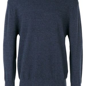 N.Peal Cashmere 'The Oxford' Pullover mit Rundhalsausschnitt in Blau für Herren