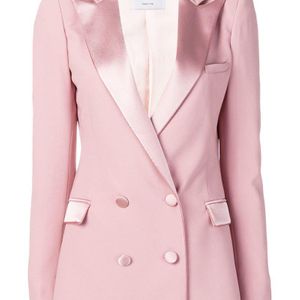 HEBE STUDIO Pink Double-breasted Fitted Blazer