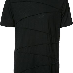 T-shirt con dettagli a coste di Private Stock in Nero da Uomo