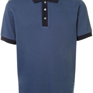 メンズ Kent & Curwen コントラストカラー ポロシャツ ブルー