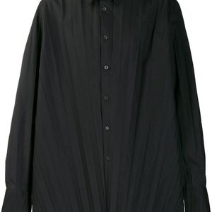 メンズ Valentino プリーツ シャツ ブラック