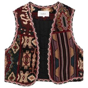 Ba&sh Brown Patterned Waistcoat