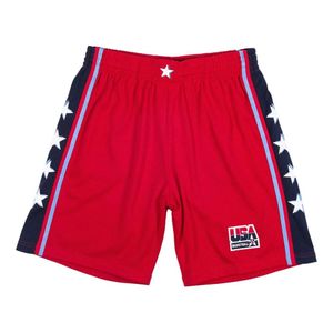 Mitchell & Ness Red Usa Basketbal Swingman Shorts for men