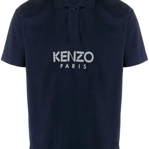 メンズ KENZO ロゴ ポロシャツ ブルー