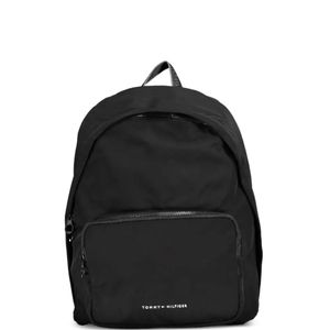 Tommy Hilfiger Black Zip-Pocket Backpack for men