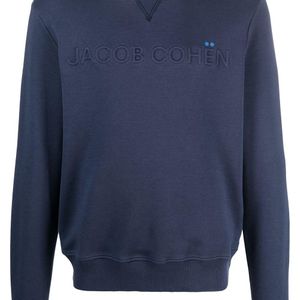メンズ Jacob Cohen ロゴ スウェットシャツ ブルー