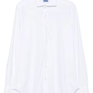 Barba Napoli White Long-Sleeve Button-Up Shirt for men