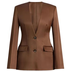 Alberta Ferretti Brown Button Jacket