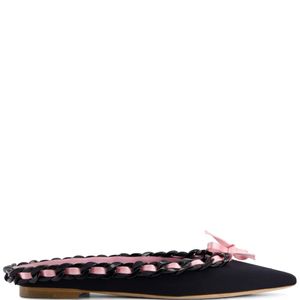 Giambattista Valli White Bow-Detail Slippers