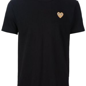 T-shirt à applique de cœur COMME DES GARÇONS PLAY pour homme en coloris Noir