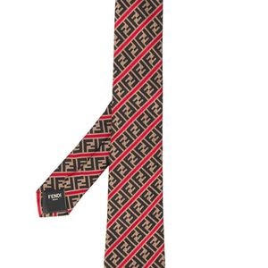 Fendi Krawatte mit FF-Muster in Braun für Herren